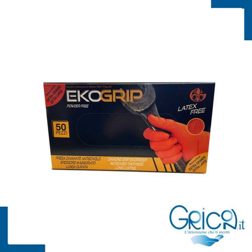 Eko Grip Guanti in Nitrile spessorati arancioni