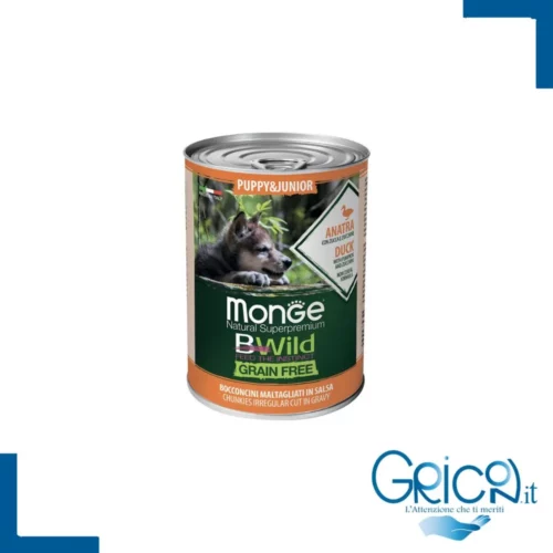 Monge Cane Puppy Bwild Anatra e Zucca 400 g