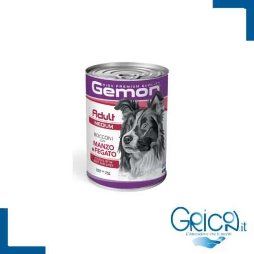 Gemon Medium Adult Bocconi con Manzo e Fegato 415 g