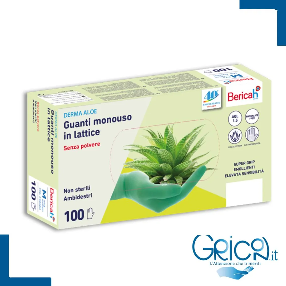 Guanti in Lattice Derma Aloe con Aloe Vera anti-sudorazione
